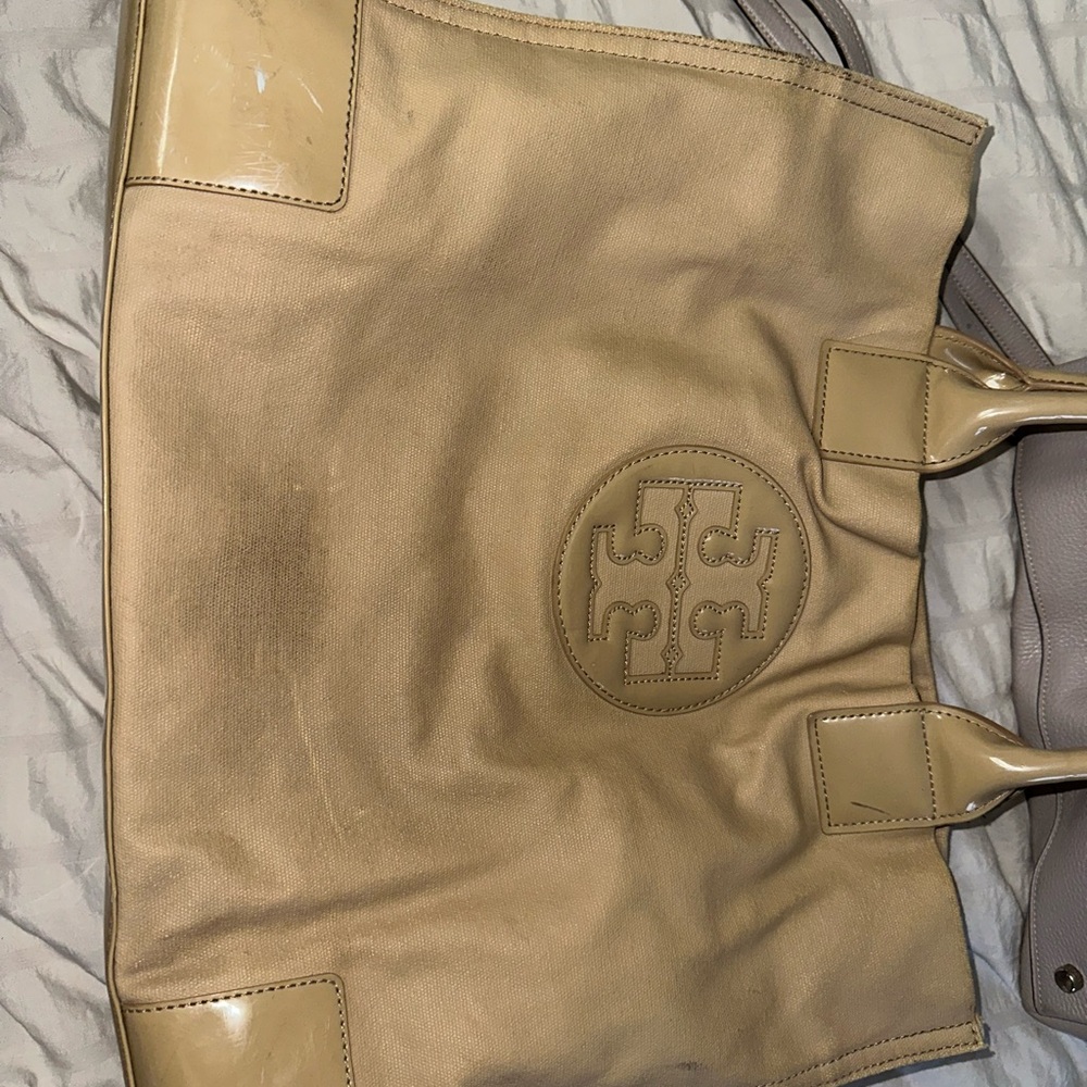 Tory Burch Beige Leather Tote - Picture 2 of 5